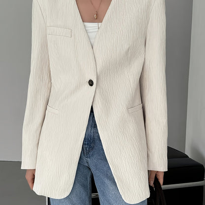 Office Single-Button Blazer