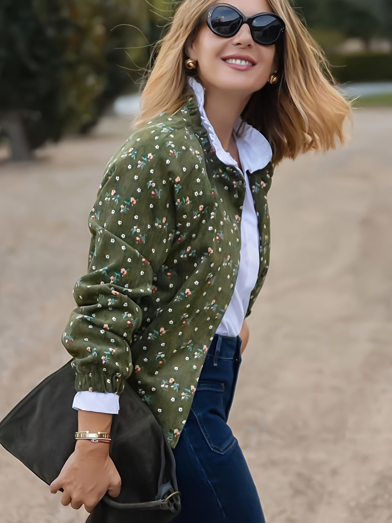 Floral Print Casual Jacket