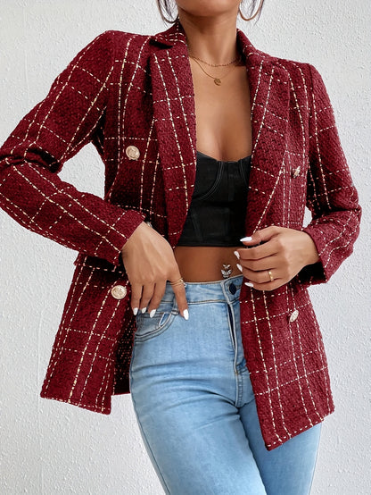 Elegant Brick-Red Blazer